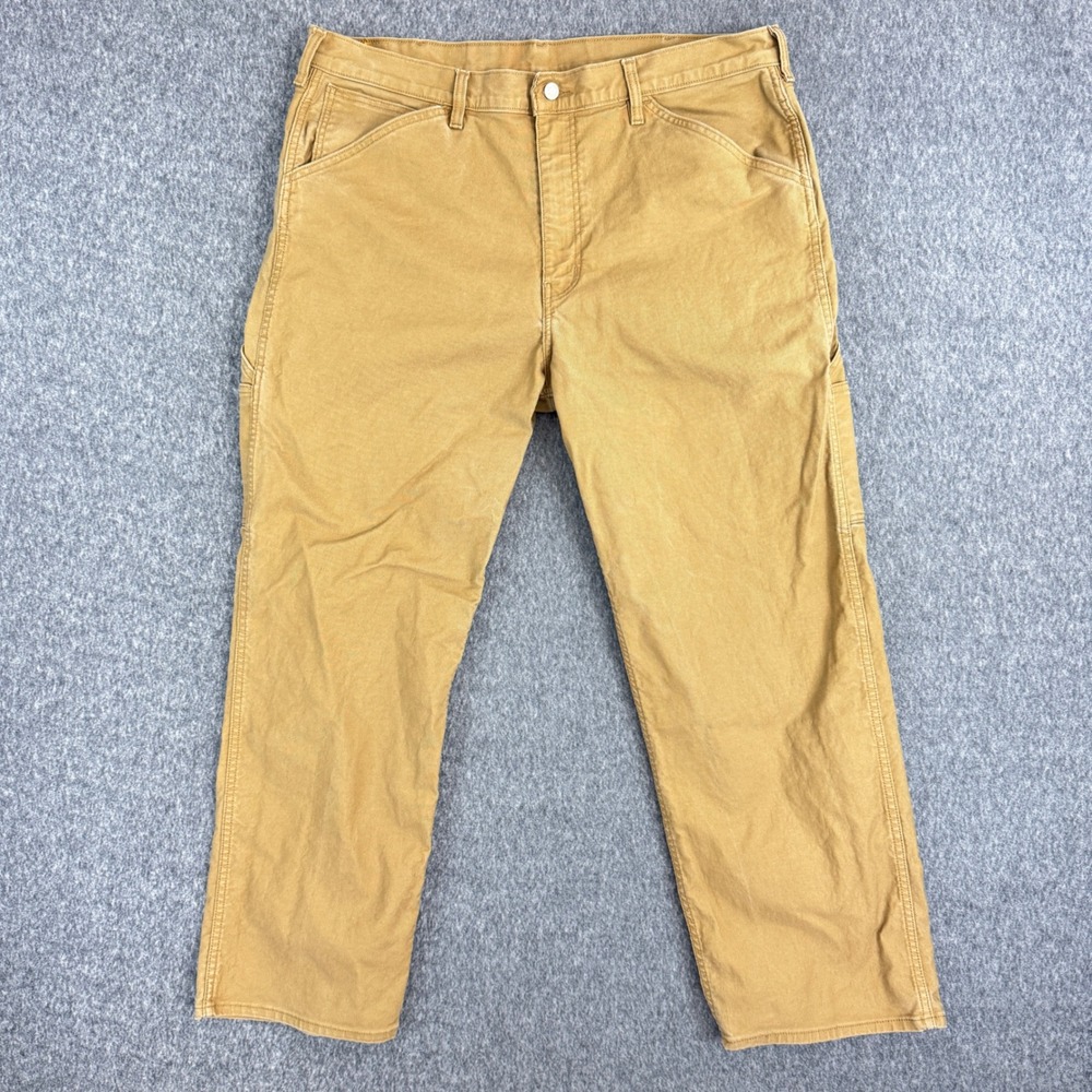 Levi's Workwear Fit Carpenter‎ Pants Mens 40x30 Tan Brown Canvas A1136-0000